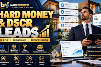 generate hard money, dscr, fix and flip and bridge loan leads