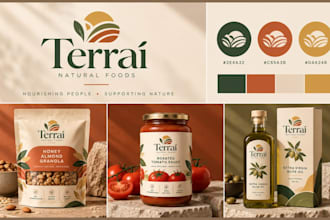 design restaurant branding kit, food brand identity, menu and packaging design