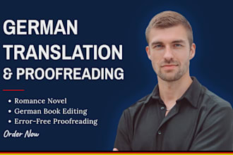 translate english to german or german to english, romance, fantasy novel