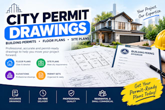 prepare city permit drawings and building permit documents