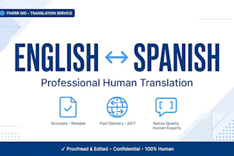 translate english to spanish and spanish to english