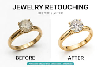 do luxury jewelry retouching and high end jewelry photo editing