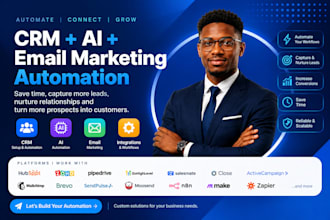 setup ai automation crm email marketing engagebay bigin attio moosend n8n brevo