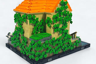create custom lego house moc design with studio insruction