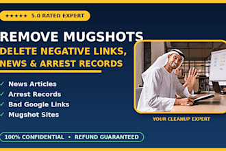 delete mugshot, takedown bad article on you, negative content removal