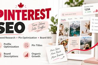 optimize your pinterest SEO, pins, boards and keywords