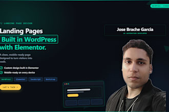 design a landing page with wordpress and elementor