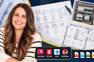 electrical schematic drawing, wiring diagram cad, electrical panel drawing