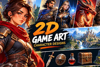 create professional 2d game art character designs