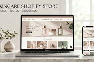design skincare beauty website shopify store beauty store and cosmetics store