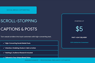 write magnetic, scroll stopping social media captions