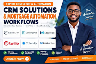 setup close CRM lendingpad maxwell twilio calendly dropbox sign bonzo automation