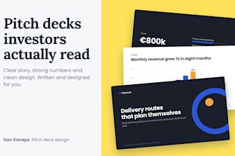 design a professional pitch deck for investors