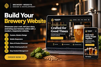 design a modern brewery website for your craft beer business