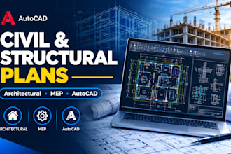 create civil structural architectural and mep plans in autocad