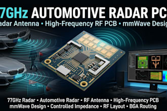 design 77ghz automotive radar antenna and high frequency pcb