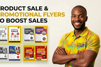 design product sale, promotional flyer, or advert flyer to boost sales