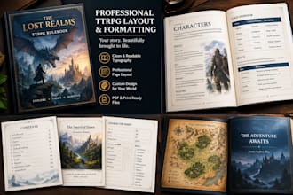 ttrpg rulebook layout and formatting
