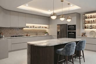 create ikea kitchen cabinet and closet layouts with island and 3d rendering