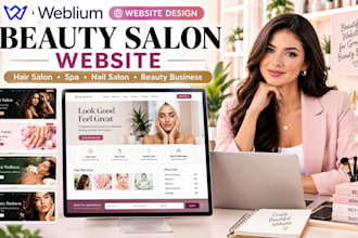 weblium beauty salon website design hair salon spa nail salon beauty business