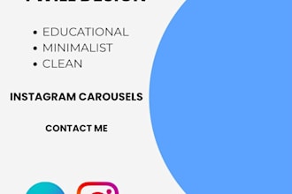 design minimalist educational instagram carousels