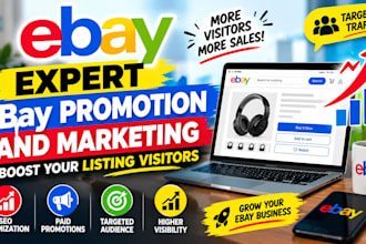 do expert ebay promotion and marketing to boost your listing visitors