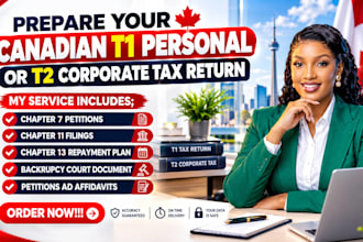 prepare your canadian t1 personal or t2 corporate tax return