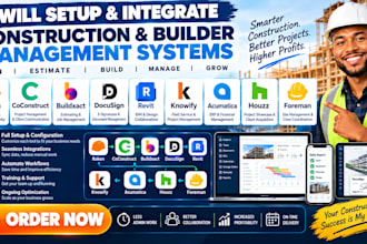 setup raken coconstruct buildxact docusign revit knowify acumatica houzz foreman
