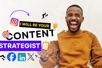 create a social media content strategy and monthly content calendar