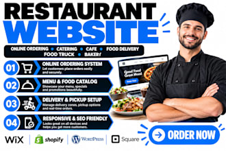 restaurant online ordering catering cafe food delivery food truck bakery website