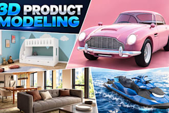 create 3d product models with uv mapping and realistic textures