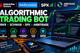 build ibkr tws API, charles schwab, spx, algorithmic trading and arbitrage bots