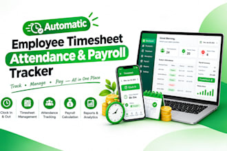 create an automated employee timesheet attendance and payroll tracker