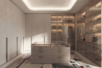 create wardrobe cabinet, island and walk in closet and cut list with 3d render