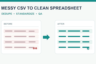 clean and standardize your excel or CSV data