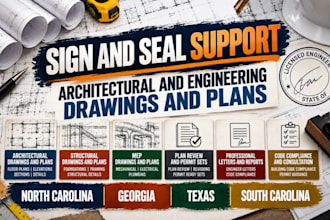 sign and seal architectural plans, texas georgia, north carolina south carolina