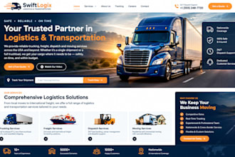 build logistics website trucking uber dispatch freight moving company car sales