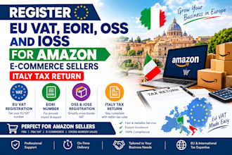 register eu vat eori, oss and ioss for amazon ecommerce sellers italy tax return