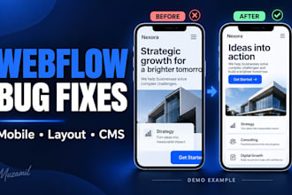 fix webflow bugs, mobile responsiveness and cms issues