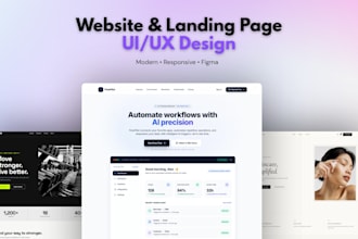 design a modern landing page UI UX in figma