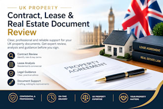 analyze and draft UK property agreements and legal documents