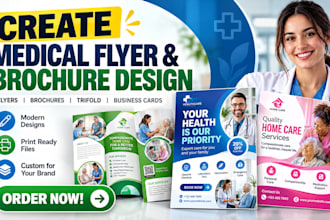 design medical, healthcare, clinic, pharmacy, dental brochure, business flyer