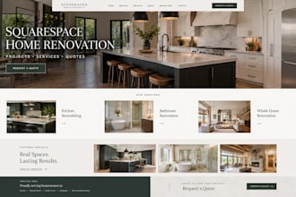 design a squarespace home renovation contractor website
