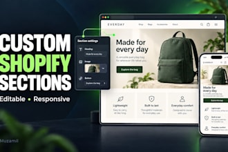 build custom shopify sections and customize your theme