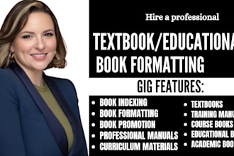 professionally format your textbook training manual or educational book