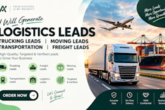 generate logistics leads trucking leads moving transportation freight leads