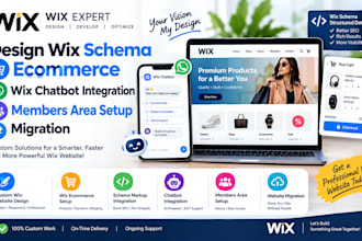 design wix schema ecommerce wix chatbot integration members area setup migration