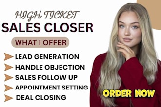 be your high ticket sales closer b2b sales rep and salesperson