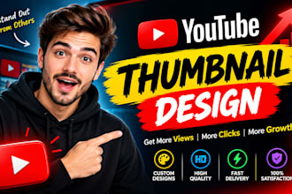 create modern youtube thumbnail design