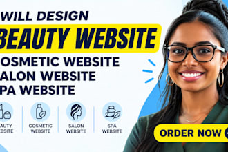 beauty website, cosmetic website, salon website, spa website